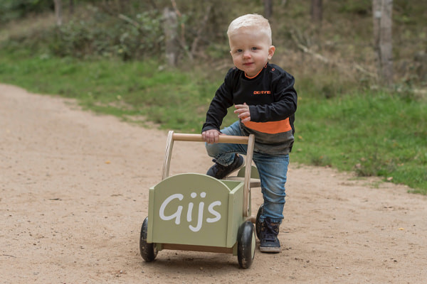 Gijs met de optionele naamsticker.