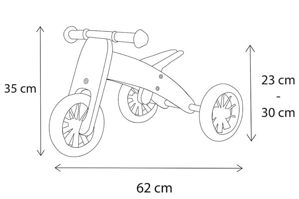Stand 2: driewieler hoog.
