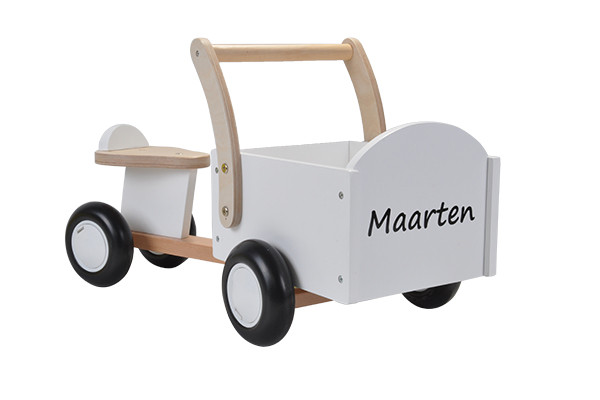Little Rider bakfiets naamsticker zwart.