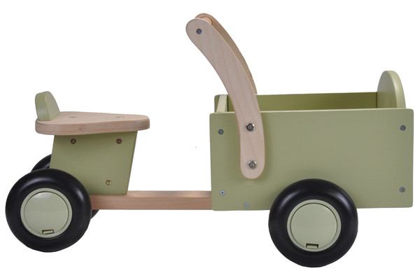 De Little Rider bakfiets retro green.