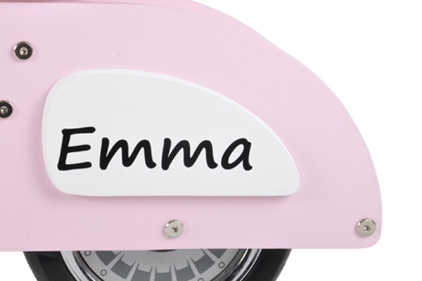 Optioneel: sticker met eigen naam.